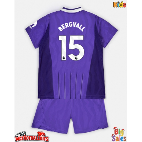 Tottenham Hotspur Lucas Bergvall #15 Replica Third Stadium Kit for Kids 2026-27 Short Sleeve (+ pants)